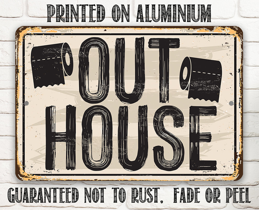 Out House - Metal Sign Lone Star Art