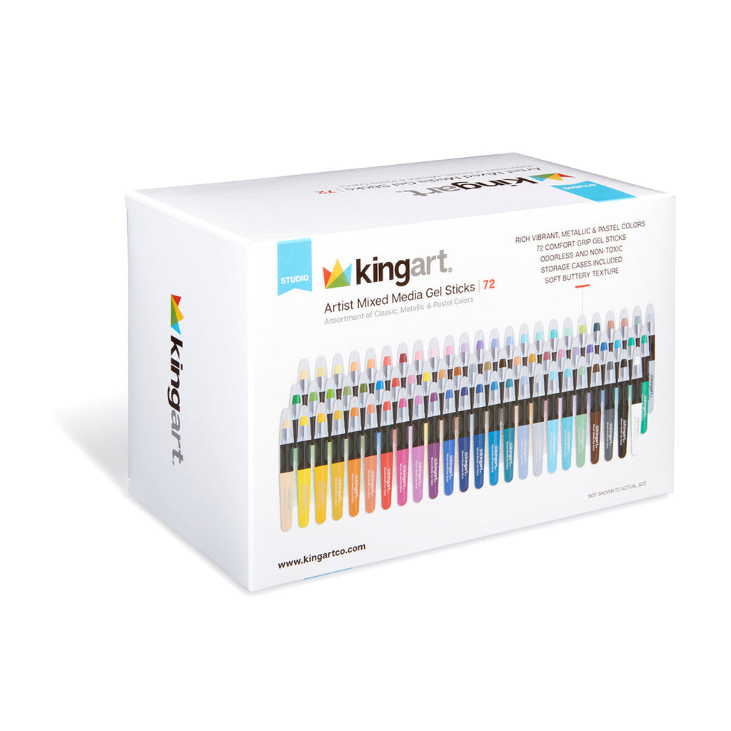 Mixed Media Gel Stick Crayons - 72 Colors KINGART