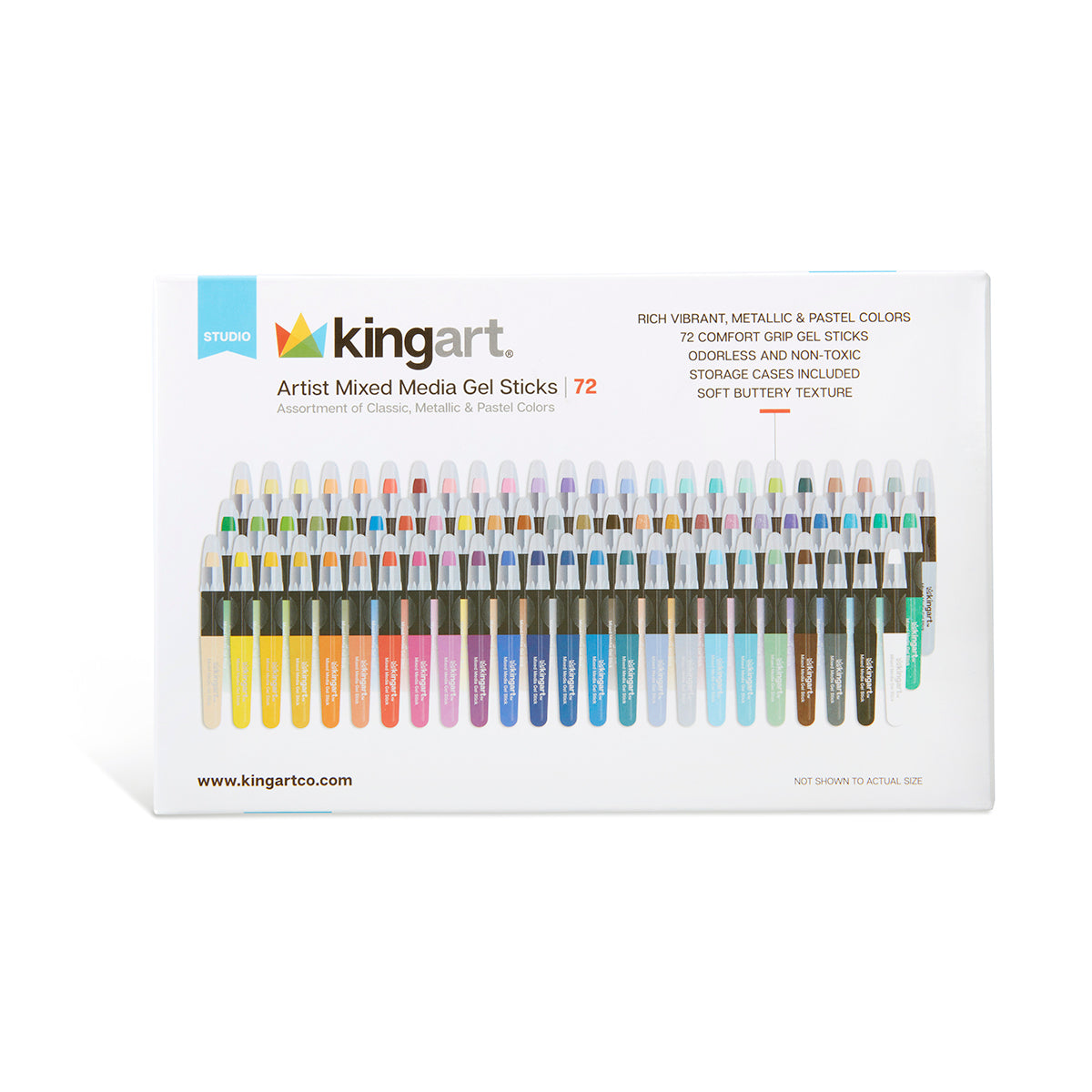 Mixed Media Gel Stick Crayons - 72 Colors KINGART