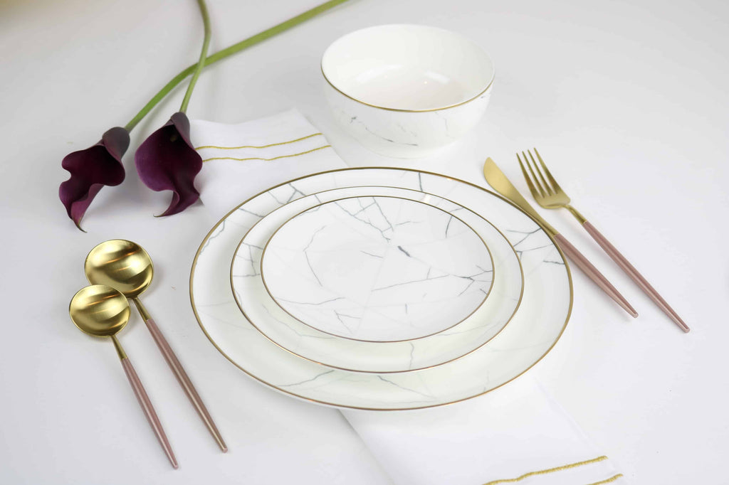 Carrera Marble Dinnerware Set little white dish
