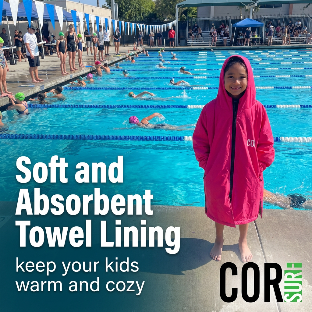 Kids Swim Parka Ages 4-8 COR Surf