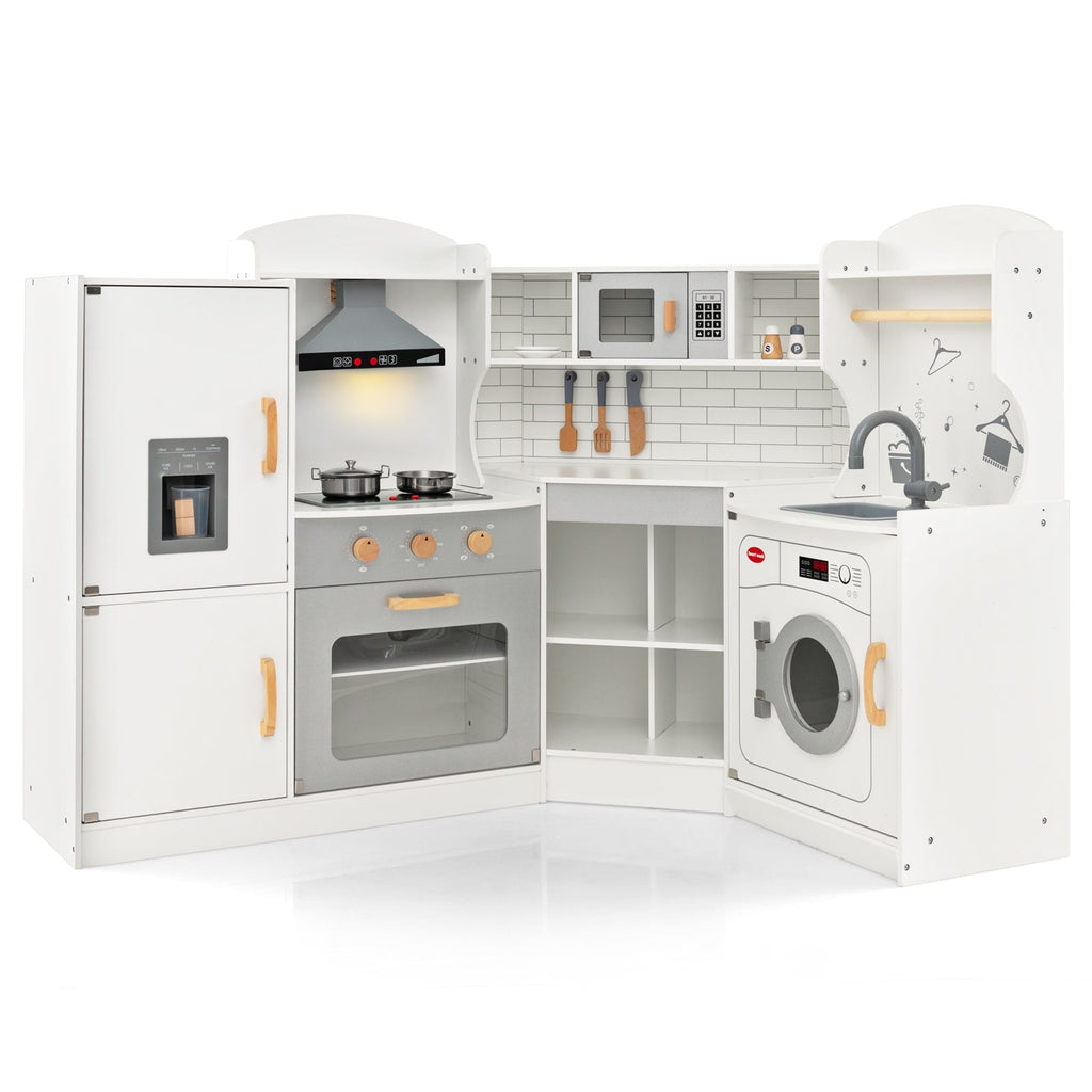 Kids Play Kitchen with Washing Machine and Ice Maker GBruno Store
