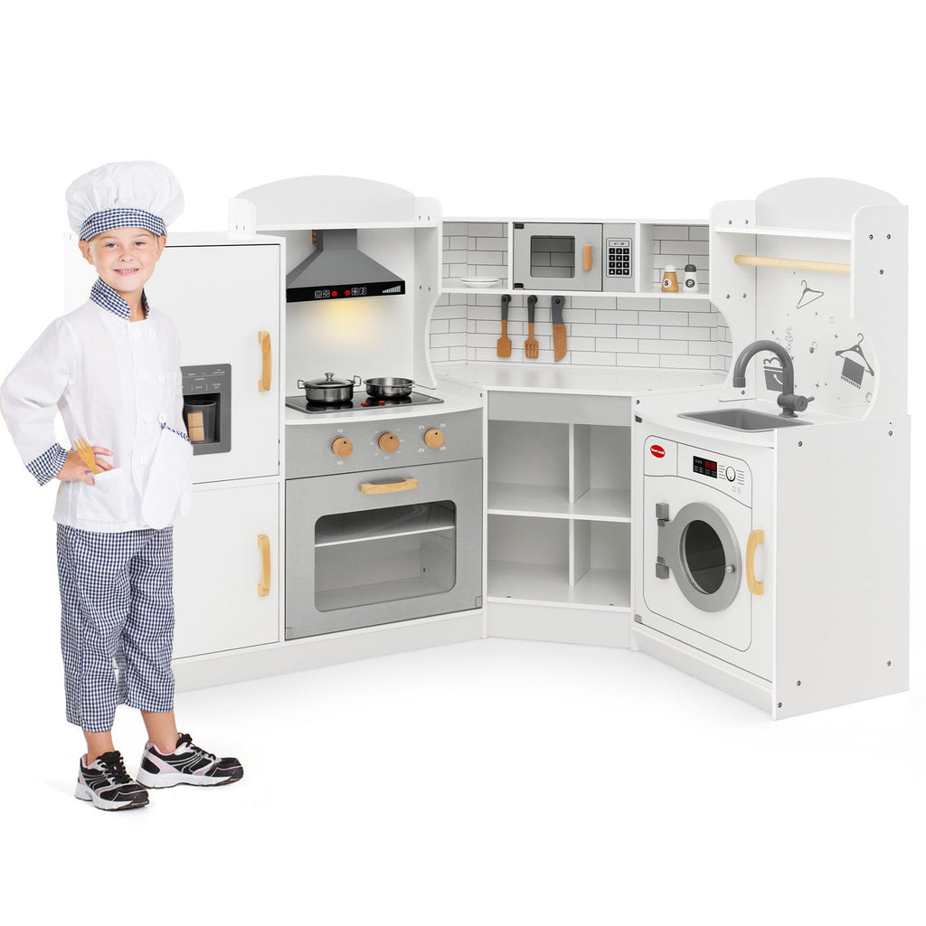 Kids Play Kitchen with Washing Machine and Ice Maker GBruno Store