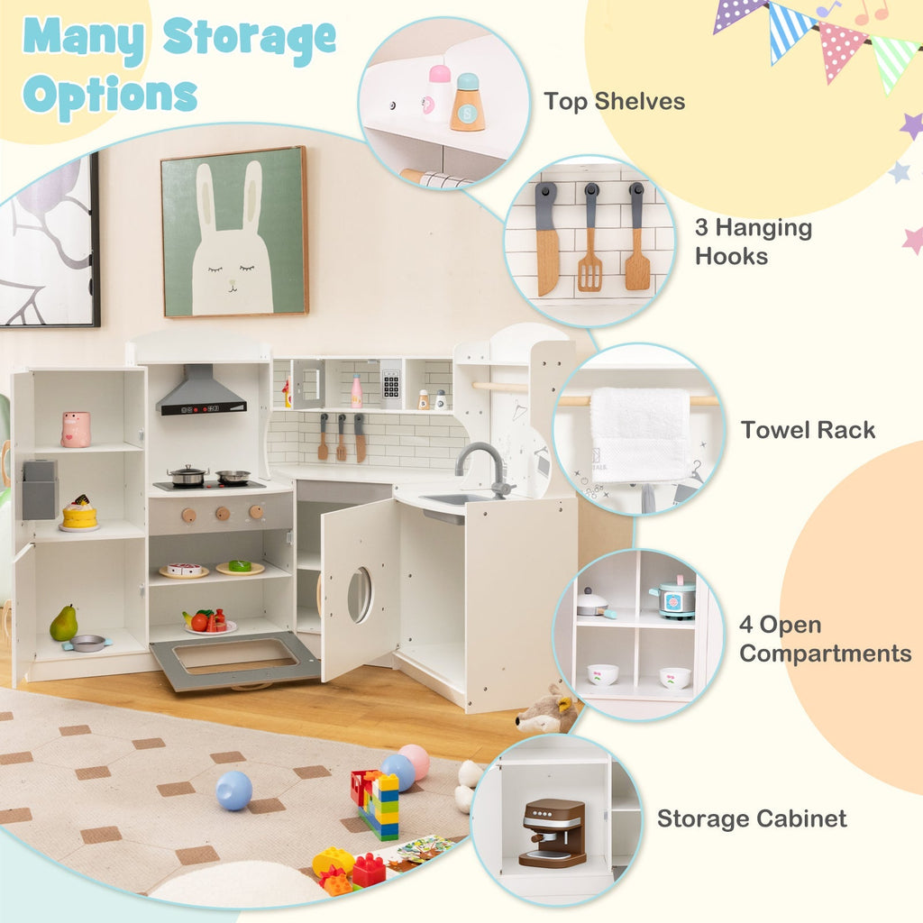 Kids Play Kitchen with Washing Machine and Ice Maker GBruno Store