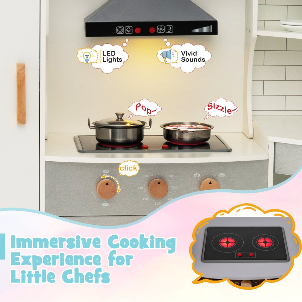 Kids Play Kitchen with Washing Machine and Ice Maker GBruno Store