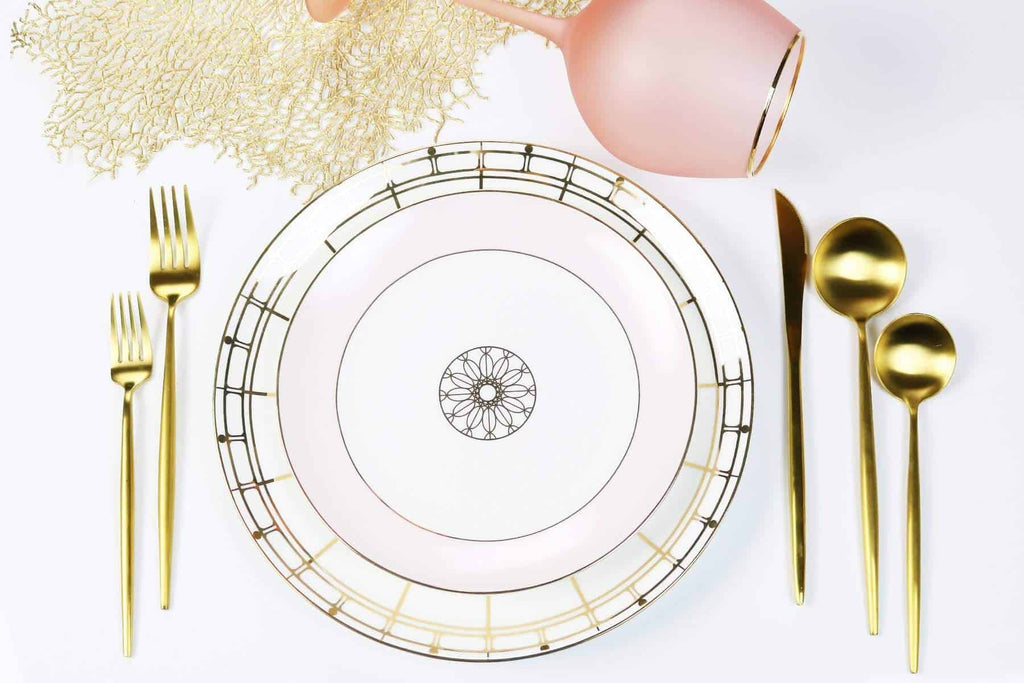 Gold Izmir Dinnerware Set little white dish