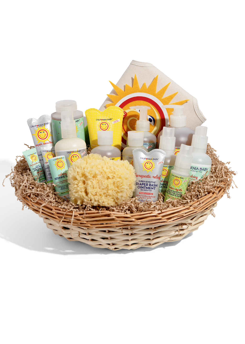 Super Deluxe Newborn Gift Basket California Baby