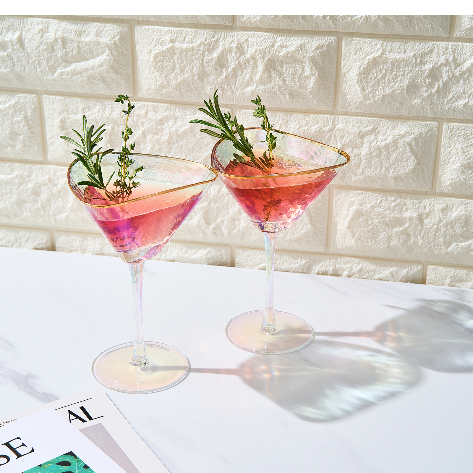 Dulce Martini Cocktail Glassware, Set of 2 Khen Site